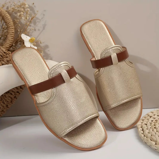 Calista Women’s Solid Color Casual Slides