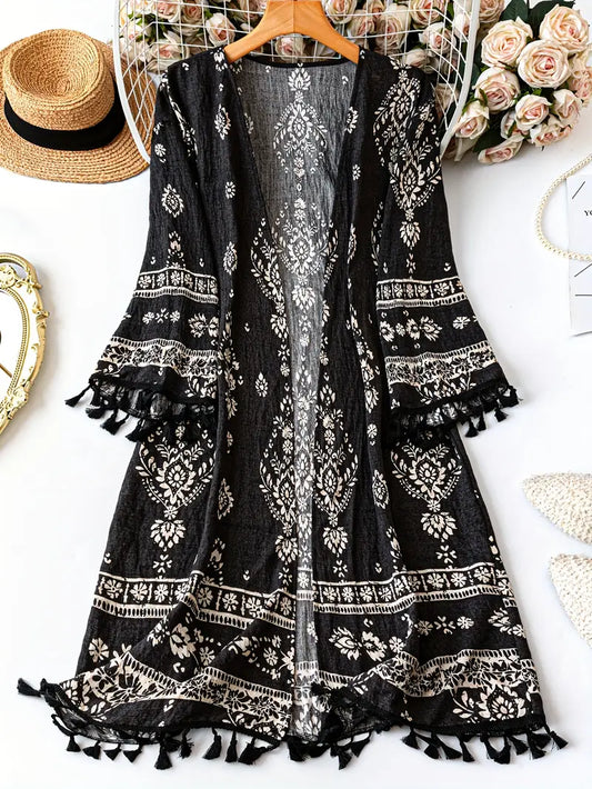 BloomWeave Women’s Elegant Flowy Cardigan