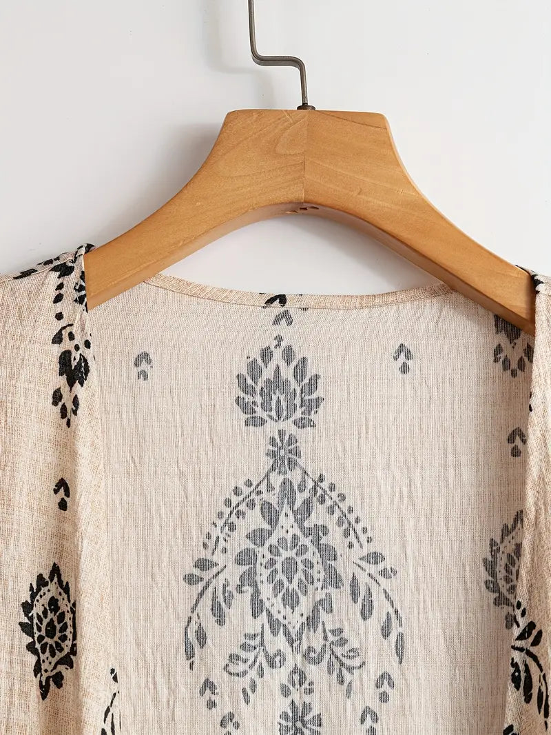 BloomWeave Women’s Elegant Flowy Cardigan