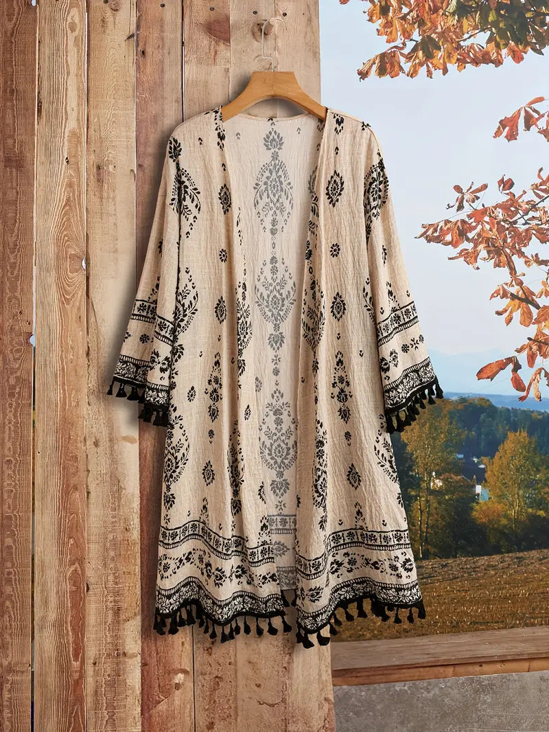 BloomWeave Women’s Elegant Flowy Cardigan