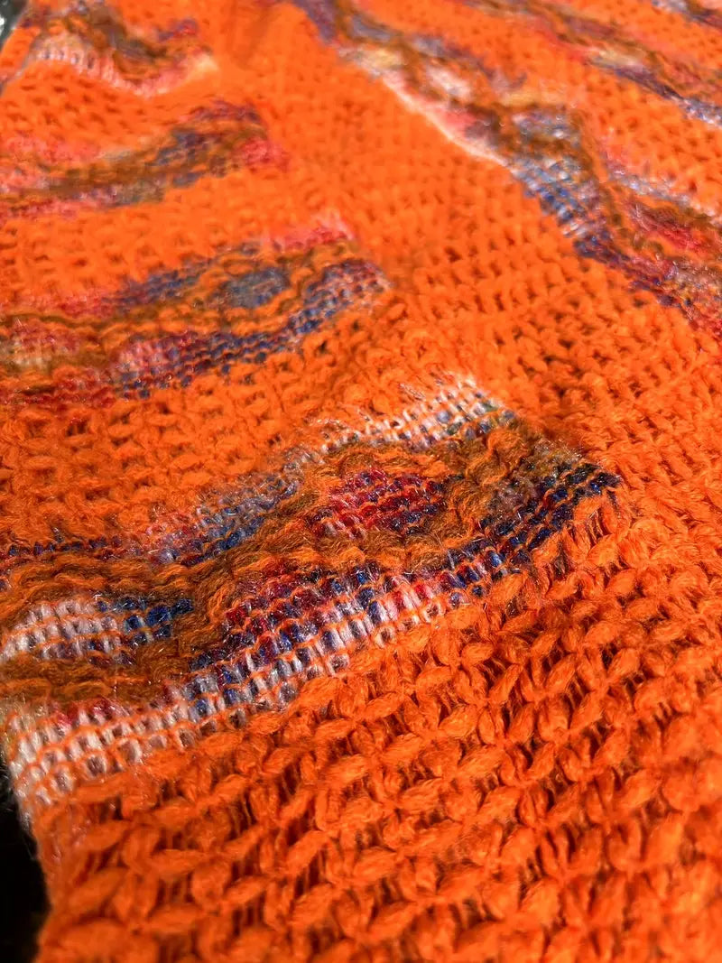 SageWoven Elegant Boho-Chic Hooded Knit Shawl