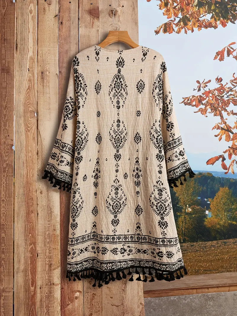 BloomWeave Women’s Elegant Flowy Cardigan