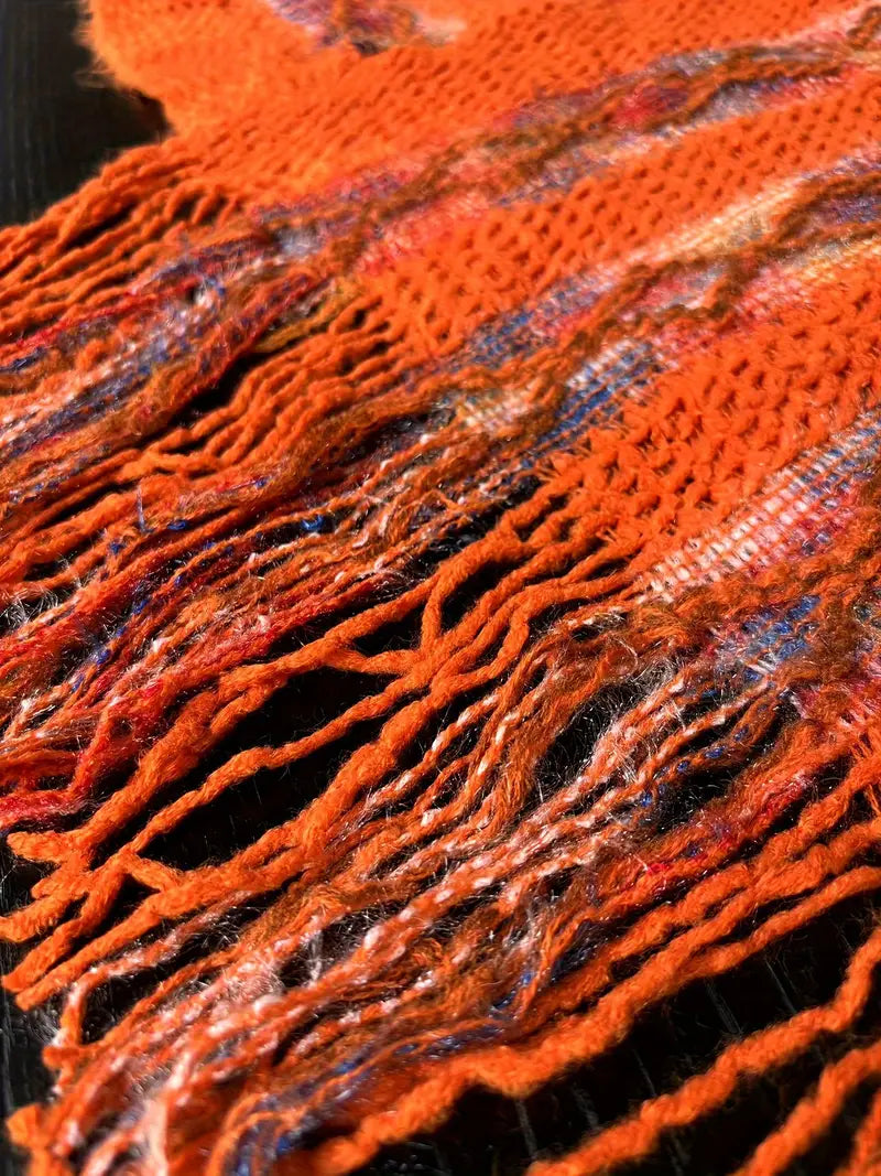 SageWoven Elegant Boho-Chic Hooded Knit Shawl