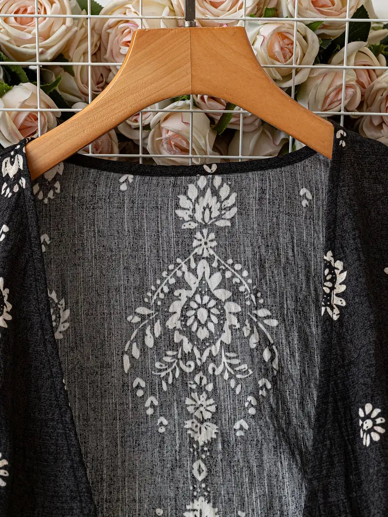 BloomWeave Women’s Elegant Flowy Cardigan