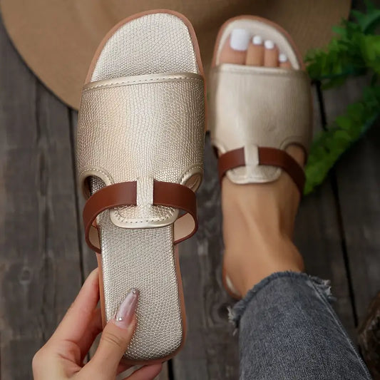 Calista Women’s Solid Color Casual Slides