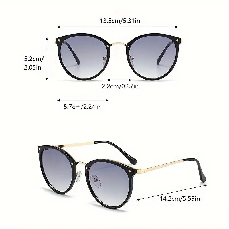 Brielle Women’s Retro Oval Fashion Glasses
