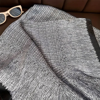 Vervaine Elegant Women’s Square Scarf – Striped Pattern