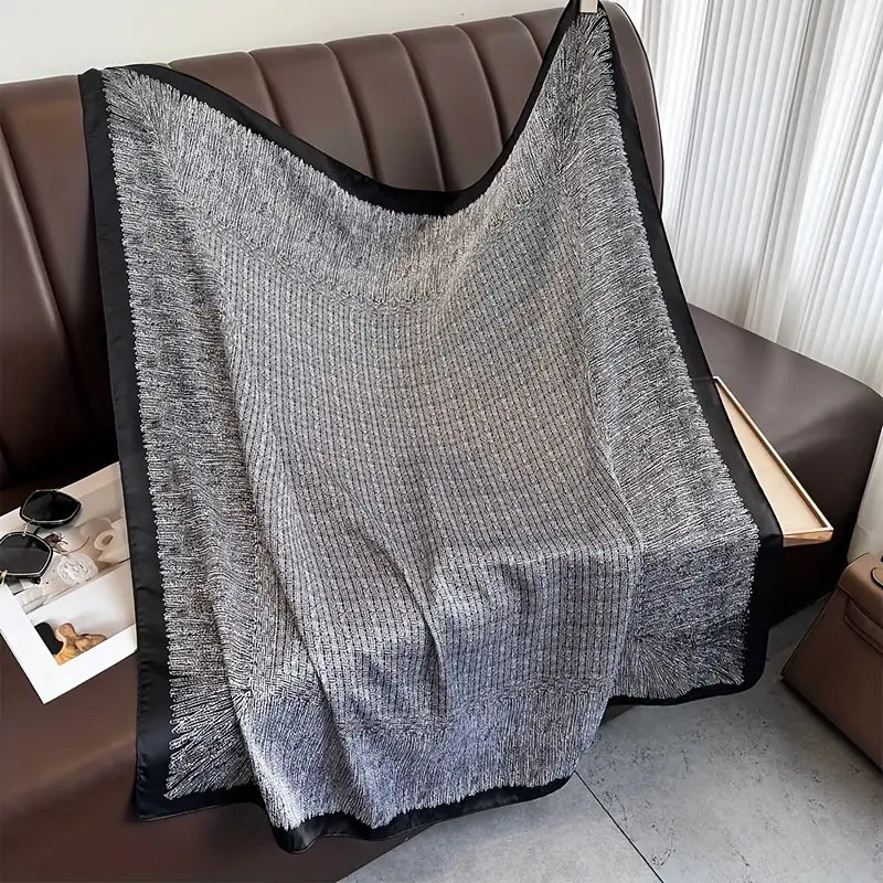 Vervaine Elegant Women’s Square Scarf – Striped Pattern