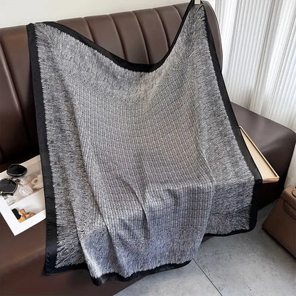 Vervaine Elegant Women’s Square Scarf – Striped Pattern