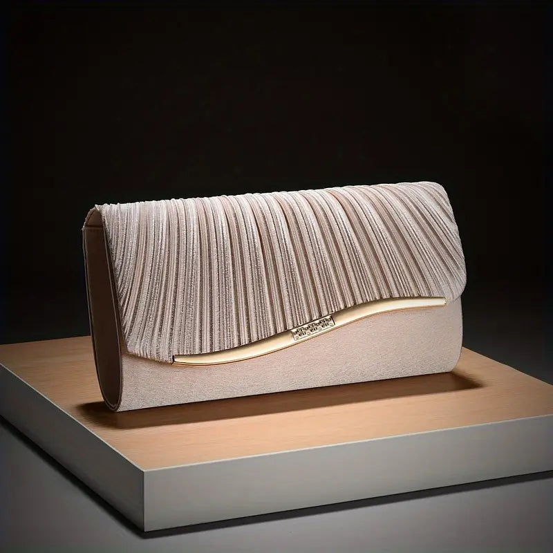 Seraphine Luxury Pleated Evening Clutch Bag