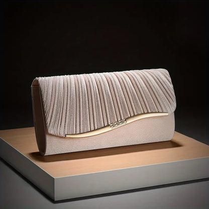 Seraphine Luxury Pleated Evening Clutch Bag
