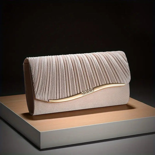Seraphine Luxury Pleated Evening Clutch Bag
